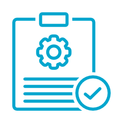 Icon symbolizing quality assurance and compliance in clinical trials
